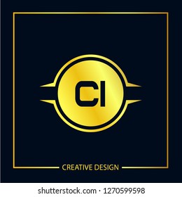 Initial Letter CI Logo Template Design
