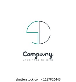 Initial Letter Circle Design Logo