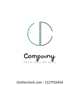 Initial Letter Circle Design Logo
