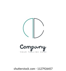 Initial Letter Circle Design Logo