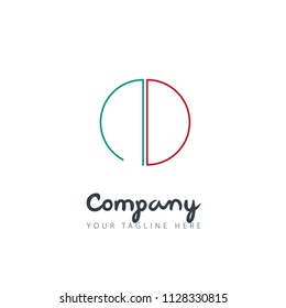 Initial Letter Circle Design Logo