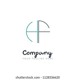 Initial Letter Circle Design Logo