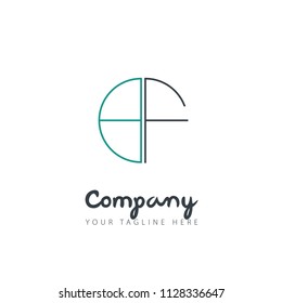 Initial Letter Circle Design Logo