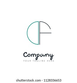 Initial Letter Circle Design Logo
