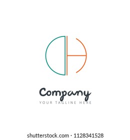 Initial Letter Circle Design Logo