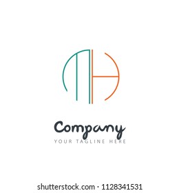 Initial Letter Circle Design Logo