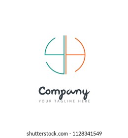 Initial Letter Circle Design Logo