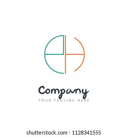 Initial Letter Circle Design Logo