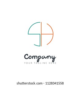 Initial Letter Circle Design Logo