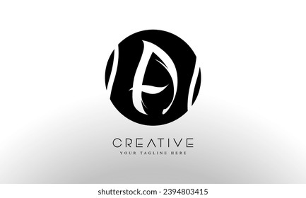 Initial letter A circle shape logo design template