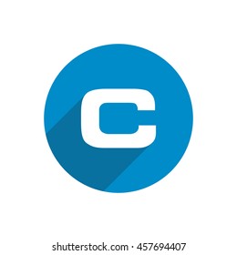 initial letter circles blue with shadow