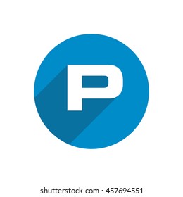 initial letter circles blue with shadow