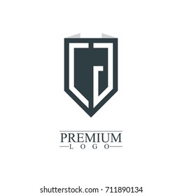 Initial Letter CJ Company Design Logo Template