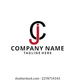 initial letter cj linked circle lowercase logo white background