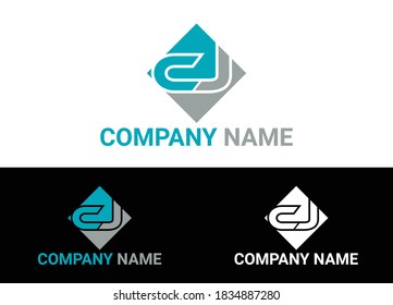 Initial Letter CJ Logo or Icon Design Vector Image Template