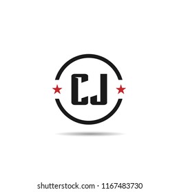 Initial Letter CJ Logo Template Design