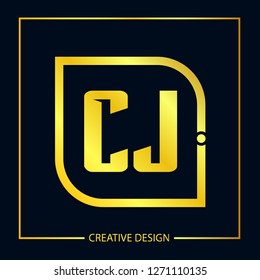 Initial Letter CJ Logo Template Design