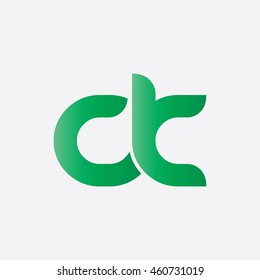 Initial Letter CK CLC Linked Circle Lowercase Logo Green