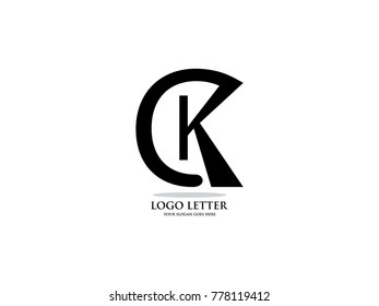 initial letter CK design Logo Vector Graphic Branding Letter Element.