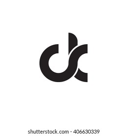 initial letter ck linked circle lowercase monogram logo black