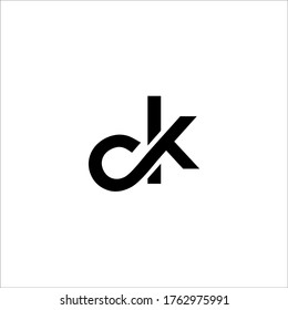 initial letter ck linked lowercase monogram logo black
