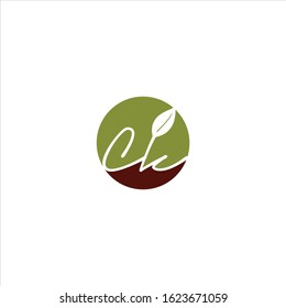 Initial letter CK  Logo Design vector illustration template