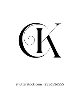 Initial letter CK logo design creative modern symbol icon monogram