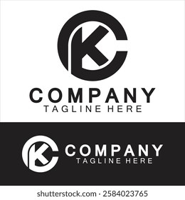 Initial Letter CK Logo Design Vector Template.