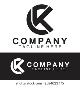 Initial Letter CK Logo Design Vector Template.