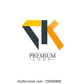 Initial Letter CK Logo Icon Design Template Elements. Material design logo