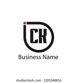 Initial Letter CK Logo Template Design