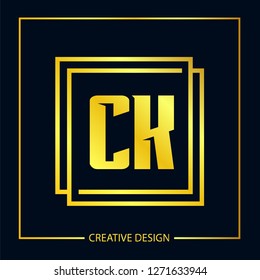 Initial Letter CK Logo Template Design
