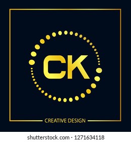 Initial Letter CK Logo Template Design