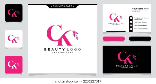 Initial letter CK luxury Logo design Vector