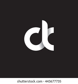 initial letter ck modern linked circle round lowercase logo white black