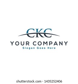 Initial letter CKC, overlapping movement swoosh horizon logo company design inspiration in red and dark blue color vector