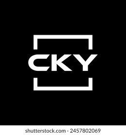 Initial letter CKY logo design. CKY logo design inside square.