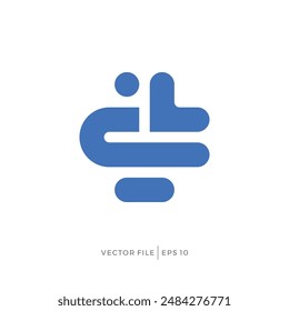 initial letter CL dot logo design