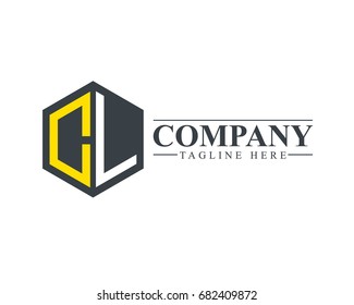 Initial Letter CL Hexagonal Design Logo