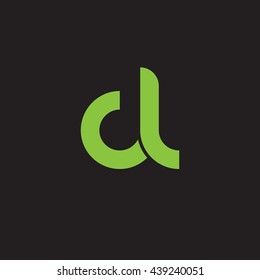 initial letter cl linked round lowercase logo green