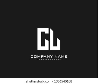 Initial letter CL minimalist art logo vector