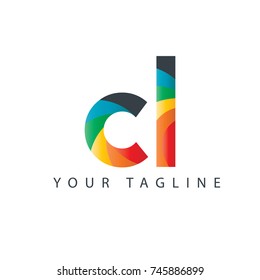 Initial Letter CL Rounded Design Logo