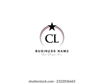Initial Letter CL Star logo, Cl Business Logo Symbol