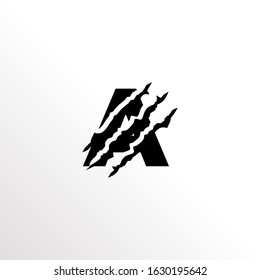 Initial Letter A With Claw Scratch Logo Design