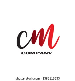 Initial Letter CM Linked Design Logo - Vector