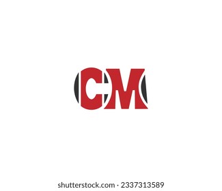 Initial Letter CM Logo Design Simple Vector Template.