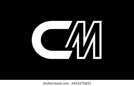 Letra inicial CM Logo Design. Diseño de logotipo CM. Logo de CM creativo y moderno.