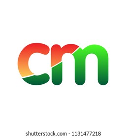 Initial Letter CM Logo Lowercase, colorful logotype Modern and Simple Logo Design.
