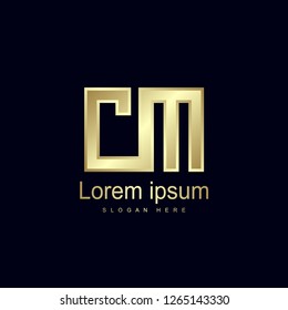 Initial Letter CM Logo Template Vector Design