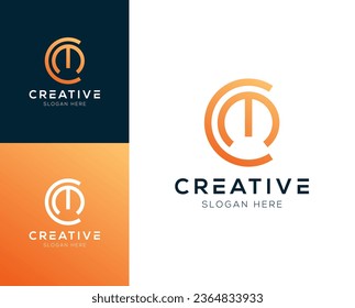 Initial letter CM MC logo design vector illustration